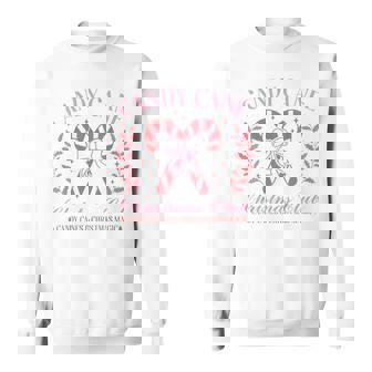 Candy Cane Christmas Club Festive Holiday Candy Canes Sweatshirt | Mazezy