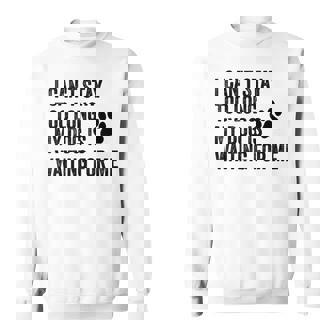 I Can't Stay Too Long My Dog Is Waiting For Me Dog Sweatshirt | Mazezy