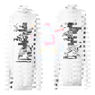 Cat Baseball Graphic Sweatshirt - Monsterry