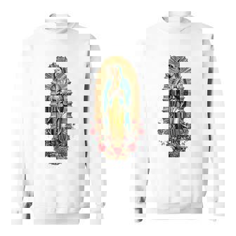 Catholic Our Lady Of Guadalupe Mexican Saint Virgin Mary Sweatshirt - Seseable