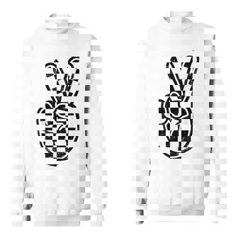 Checkered Peace Sign 60S 70S 80S Race Car Gamer Boys Toddler Sweatshirt - Thegiftio