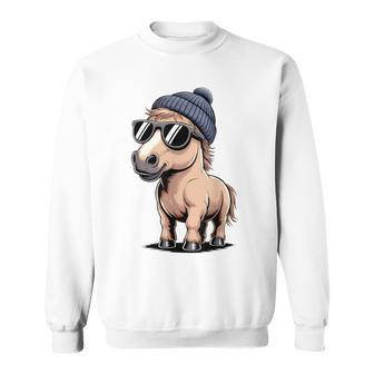 Cheval Drôle Detyle Rétro – Poney Humoristique De La Ferme Sweater e - Cadeauxyz