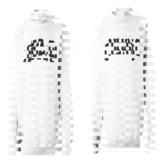 Chicago Throwback Print Classic Sweatshirt - Monsterry