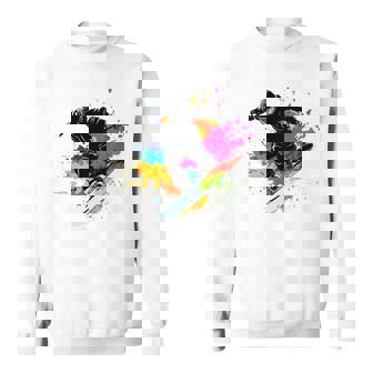 Colorful Skiing Ski Snowboarder Snowboarding Sweatshirt | Mazezy