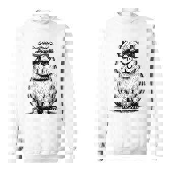 Cool Capybara With Sunglasses Capybara Sweatshirt - Seseable