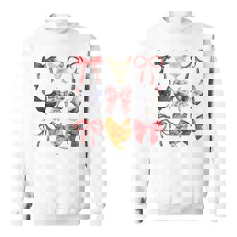 Coquette Chickens Chickens And Bows Watercolor Sweatshirt | Mazezy