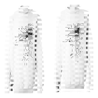 CPU Chip Circuit Pcb Tech Lovers Computer Science Sweatshirt Unisex | Mazezy