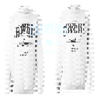 Crawford Texas Tx portifintage Bleu Marine Sweater e - Cadeauxyz