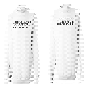 Cristiana Da Uomo Concritta Jesus Loves You Minimalistic Maglia Con Maniche Raglan Felpa - Novitaregali