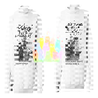 Cute Cat Lover Cats Bring Me Joy Humans Make My Head Hurt Sweatshirt - Monsterry