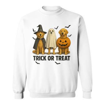 Cute Dog Halloween Costume Golden Retriever Trick Or Treat Sweatshirt - Thegiftio