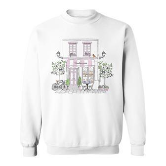 Cute French Paris Boulangerie Graphic Drawing Souvenir Sweatshirt - Thegiftio UK