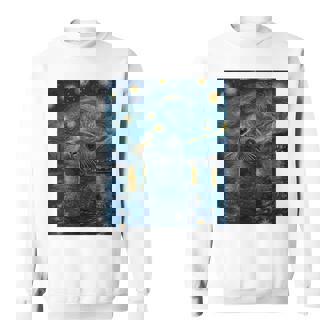 Cute Seal Sea Lion Van Gogh Style Starry Night Graphic Sweatshirt - Monsterry