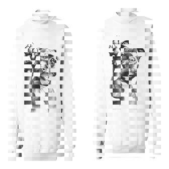 Cute Staffordshire Bull Terrier Staffy Dog Paw Sweatshirt | Mazezy