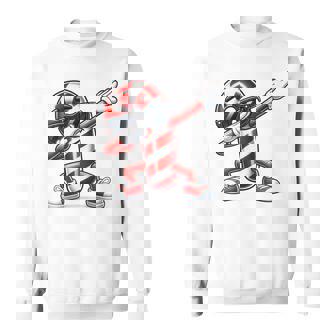 Dabbing Candy Cane Christmas Graphic Sweatshirt | Mazezy