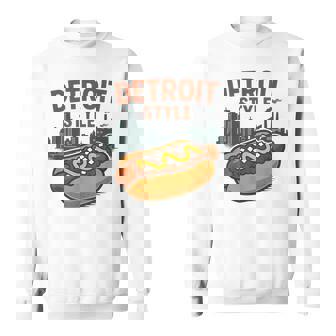 Detroit Style Hot Dog Coney Dog Lover Sweatshirt - Monsterry