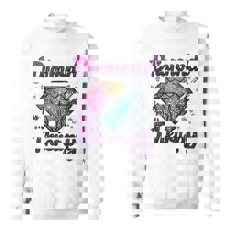 Diamonds Painting Is My Therapy Creative Craft Joy Fun Sweatshirt - Monsterry