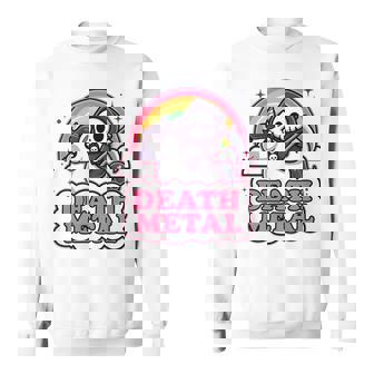 Dibujos Animados De Esqueleto De Muerte Divertido De Death Metal En Unicornio Kawaii Camisa de entrenamiento - Regaloses