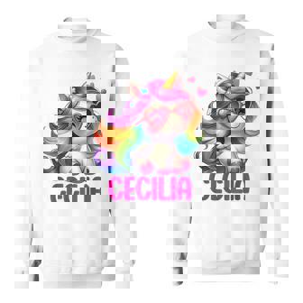 Diseño Personalizado Con Nombre De Unicornio Cecilia Camisa de entrenamiento - Regaloses