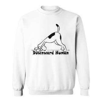 Downward Human Cute Puppy Yoga Dog Yoga Delightful Scene Sweatshirt - Thegiftio UK