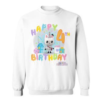 Dreamworks Gabby's Dollhouse Happy 4Th Birthday Sweatshirt - Thegiftio UK