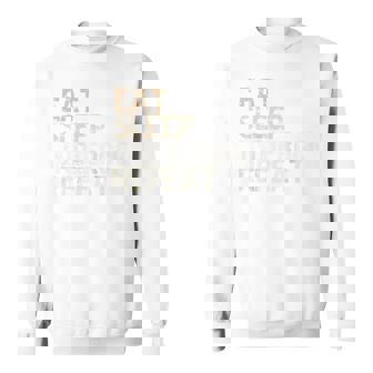 Eat Sleep Indie-Rock Repeat Vintage Spruch Raglan Baseball Tee Sweatshirt Unisex | Mazezy