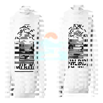 Estúpido Lobo Canadiense Divertido Pájaro Loon Humor Cita Diseño Camisa de entrenamiento - Regaloses