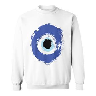 Evil Eye Artistic Blue Greek Sweatshirt - Thegiftio UK