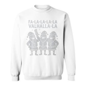 Fa La La La Valhalla La Viking Christmas Yule Tri-Blend Sweatshirt - Thegiftio UK
