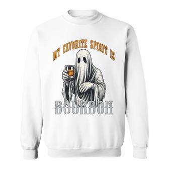 My Favorite Spirit Is Bourbon Halloween Ghost Costume Men Sweatshirt - Thegiftio UK