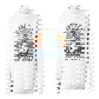 Feral And Pregnant Dont Touch Me Pregnancy Humor Sweatshirt | Seseable FR