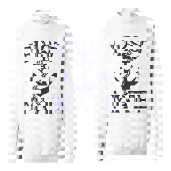 First Mate Tee Anchor Shirt Sailing T-Shirt Boat Tee Sweatshirt Unisex | Mazezy