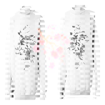 Flores Japonesas Con Estampado Trasero Backprint Aesthetic Camisa de entrenamiento - Regaloses