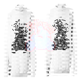 Followmeバイクに乗るゴリラのバックプリントデザイン スウェットシャツ - Kawaiitshirt