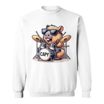 Capybara Toca La Batería Niños Niño Niña Camisa de entrenamiento - Regaloses