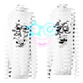 Halloween Faces Costume Party Group Matching Cartoon Sweatshirt - Thegiftio