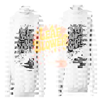 Leaf Blower Joke Gardening Retro Sweatshirt - Monsterry