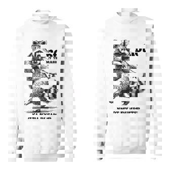 Raccoon Dancing Not My Trash Not My Dumpster Meme Sweatshirt - Monsterry