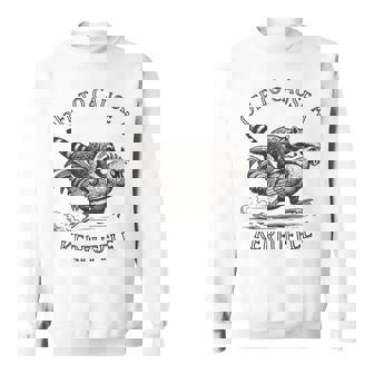 Raccoon Off To Cause A Kerfuffle Graphic Sweatshirt - Monsterry