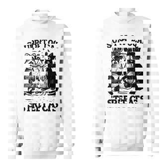 Racoon Opossum & Cat Support Local Street Cats Sweatshirt | Seseable FR