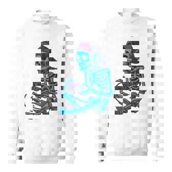 Skeleton Video Game Halloween Gaming Gamer Boys Men Sweatshirt | Seseable UK