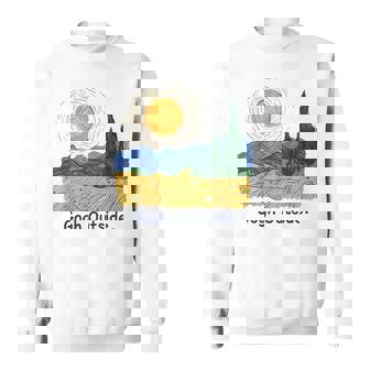 Gogh Outside Starry Night Nature Lover Inspirational Artist Sweatshirt | Seseable FR