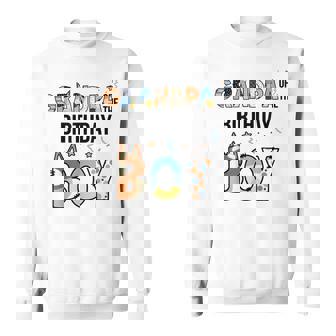 Grandpa Of The Birthday Boy Party Blue Dog Lover Matching Sweatshirt | Seseable CA