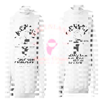 Greenland Map Flag Travel Souvenir Greenlandic Pride Roots Sweatshirt - Monsterry