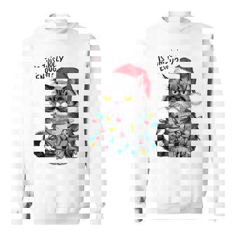 Grumpy Christmas Cat Jolly Enough Holiday Sweatshirt | Mazezy