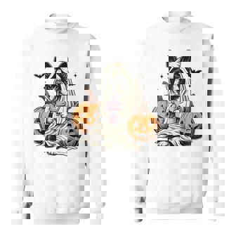 Halloween Boston Terrier Ghost Sweatshirt | Seseable UK