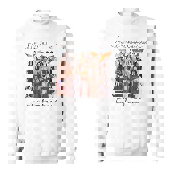 All Hallows Eve Pray For Us Halloween Catholic Saints Jesus Sweatshirt | Mazezy