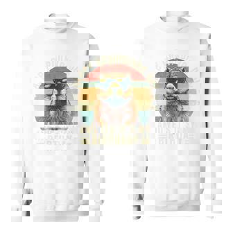 Happy Groundhog Day Birthday Cool Groundhog With Sunglasses Sweatshirt - Monsterry