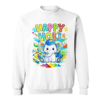 Happy Holi Festival India Color Elephant Hindu Toddler Boys Sweatshirt | Mazezy