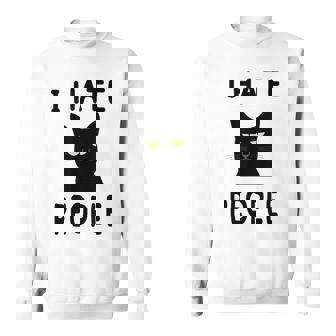 I Hate People Ew People Kitten Cat Lover Sweatshirt | Mazezy